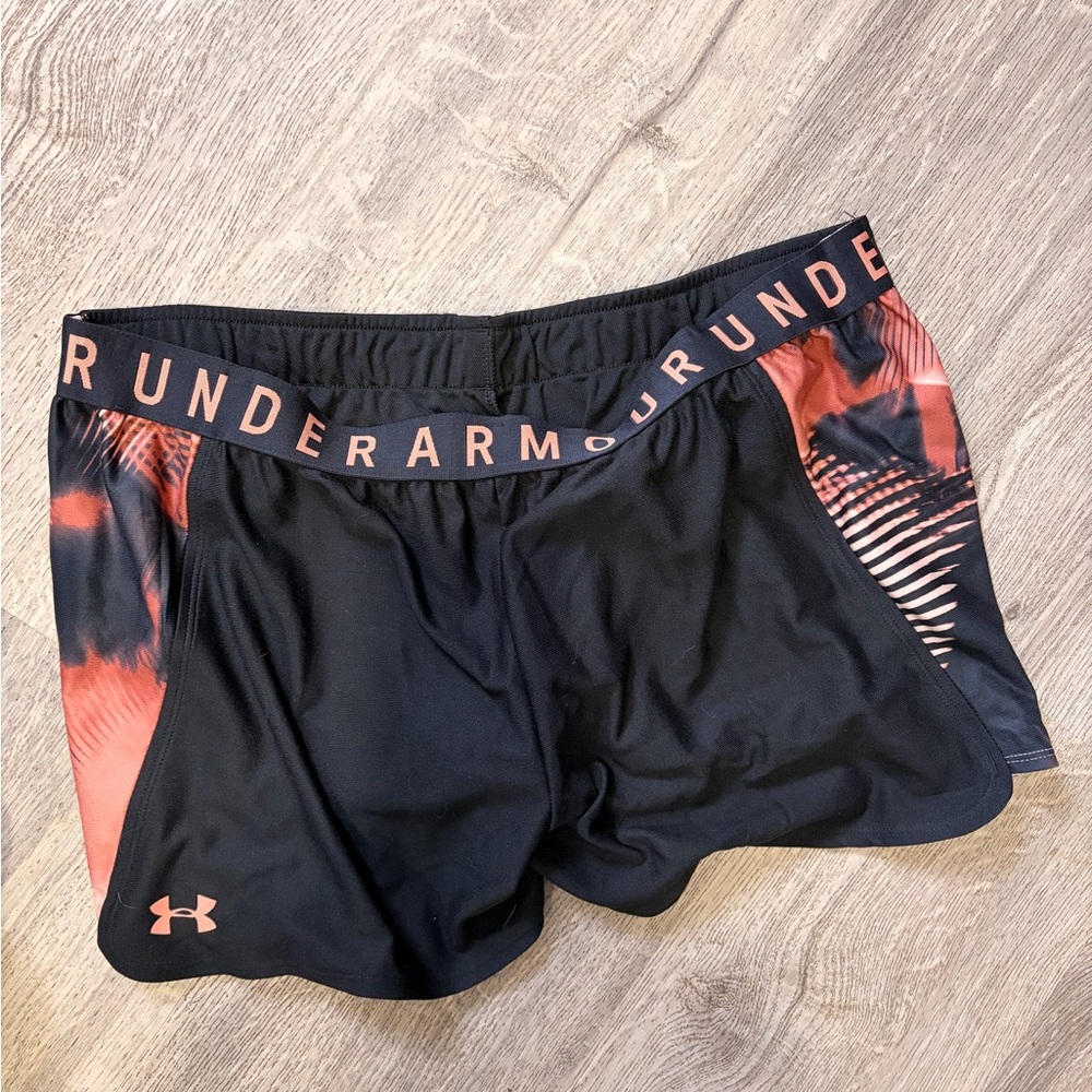 Under Armour Women's Black Shorts with Pink Accents